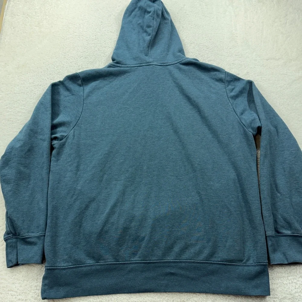 The North‎ Face Mens XL Blue Heathered Graphic Logo Pullover Hoodie Sweatshirt